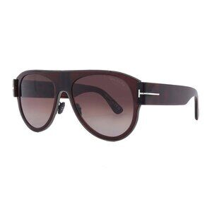 NEW TOM FORD SUNGLASSES BROWN AVIATOR WOMEN EYEWEAR
